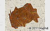 Physical Map of Tongwei, shaded relief outside