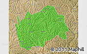 Political Map of Tongwei, satellite outside