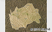 Satellite Map of Tongwei, darken