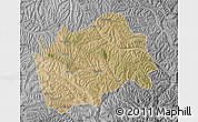Satellite Map of Tongwei, desaturated