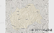 Shaded Relief Map of Tongwei, semi-desaturated