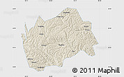 Shaded Relief Map of Tongwei, single color outside