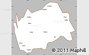 Gray Simple Map of Tongwei, cropped outside