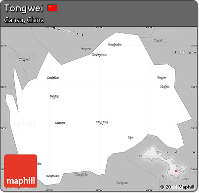 Gray Simple Map of Tongwei