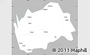 Gray Simple Map of Tongwei, single color outside