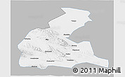 Gray 3D Map of Yongchang, single color outside
