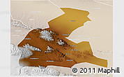 Physical 3D Map of Yongchang, lighten