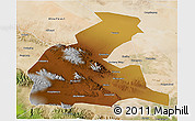 Physical 3D Map of Yongchang, satellite outside
