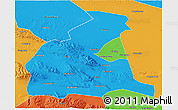 Political 3D Map of Yongchang