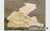 Satellite 3D Map of Yongchang, darken