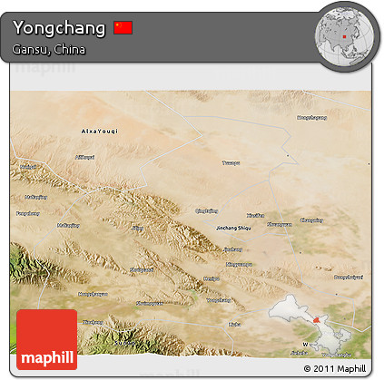 Satellite 3D Map of Yongchang