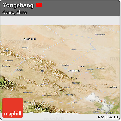 Satellite 3D Map of Yongchang