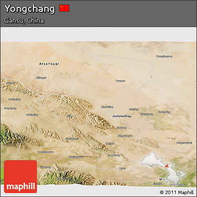 Satellite 3D Map of Yongchang