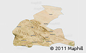 Satellite 3D Map of Yongchang, single color outside