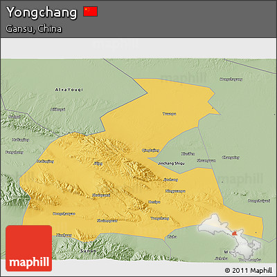 Savanna Style 3D Map of Yongchang