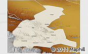 Shaded Relief 3D Map of Yongchang, physical outside