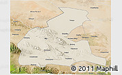 Shaded Relief 3D Map of Yongchang, satellite outside