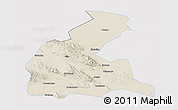 Shaded Relief 3D Map of Yongchang, single color outside