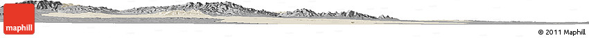 Shaded Relief Horizon Map of Yongchang, darken, desaturated Shaded Relief Horizon Map of Yongchang, darken, desaturated