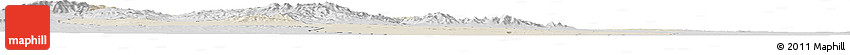 Shaded Relief Horizon Map of Yongchang, desaturated Shaded Relief Horizon Map of Yongchang, desaturated