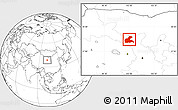 Blank Location Map of Yongchang