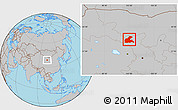 Gray Location Map of Yongchang