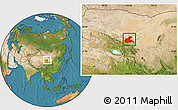 Satellite Location Map of Yongchang