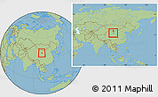 Savanna Style Location Map of Yongchang, within the entire country