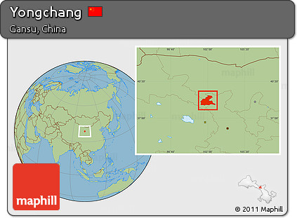 Savanna Style Location Map of Yongchang