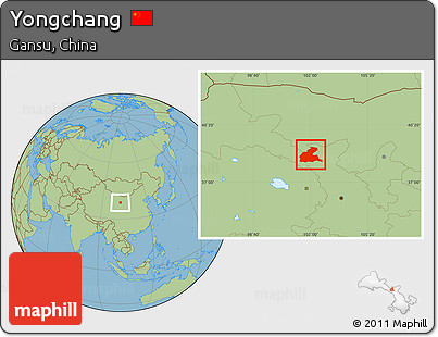 Savanna Style Location Map of Yongchang