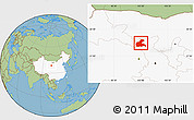 Savanna Style Location Map of Yongchang, highlighted country
