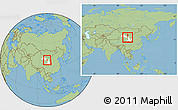 Savanna Style Location Map of Yongchang, highlighted parent region, within the entire country