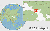 Savanna Style Location Map of Yongchang, highlighted parent region