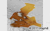 Physical Map of Yongchang, lighten, desaturated
