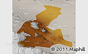 Physical Map of Yongchang, lighten, semi-desaturated