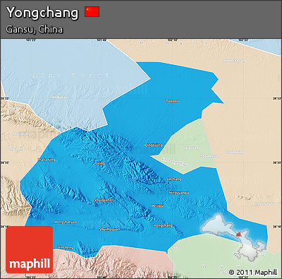Political Map of Yongchang, lighten