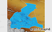 Political Map of Yongchang, physical outside