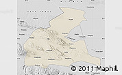 Shaded Relief Map of Yongchang, desaturated