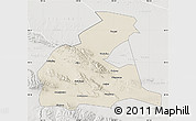 Shaded Relief Map of Yongchang, lighten, semi-desaturated
