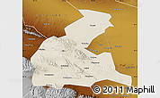 Shaded Relief Map of Yongchang, physical outside