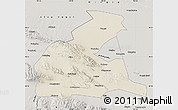 Shaded Relief Map of Yongchang, semi-desaturated