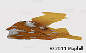 Physical Panoramic Map of Yongchang, cropped outside