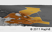 Physical Panoramic Map of Yongchang, darken, desaturated
