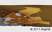 Physical Panoramic Map of Yongchang, darken