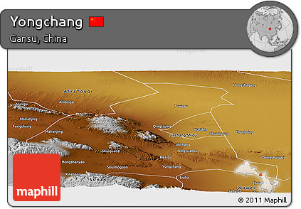Physical Panoramic Map of Yongchang