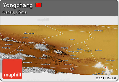 Physical Panoramic Map of Yongchang