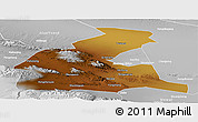 Physical Panoramic Map of Yongchang, lighten, desaturated