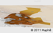 Physical Panoramic Map of Yongchang, lighten