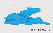 Political Panoramic Map of Yongchang, cropped outside