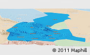 Political Panoramic Map of Yongchang, lighten